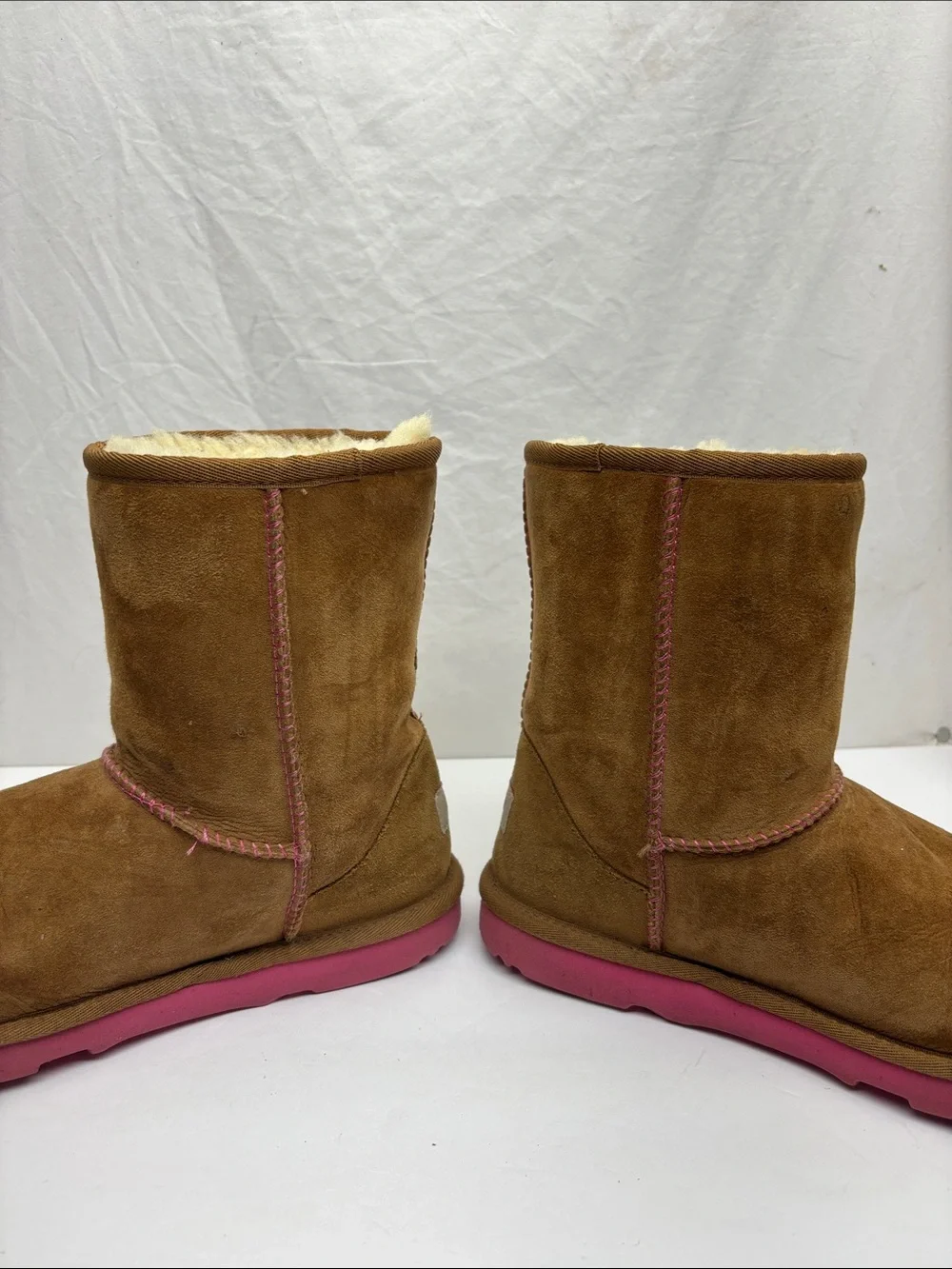UGG Winter Boots in Tang with Pink Sole, SZ 8 women’s, box 5